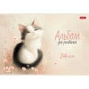 Альбом для рисования 24 л.A4 Хатбер Нежность Флосси (soft-touch)